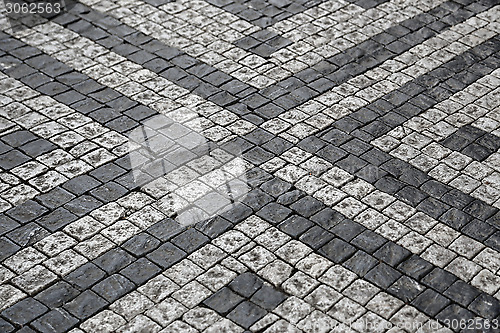 Image of Paving stones street with pattern