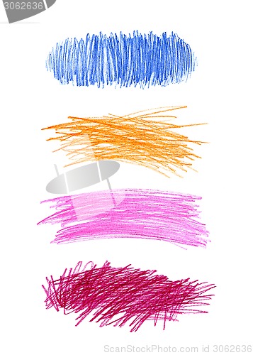 Image of Abstract color hand drawn design elements