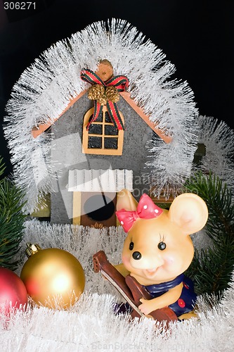 Image of Christmas home with mouse