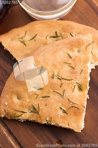 Image of Italian focaccia bread with rosemary