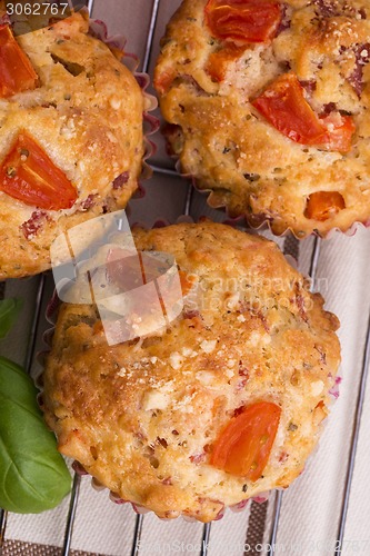 Image of Fresh pizza muffin as a snack