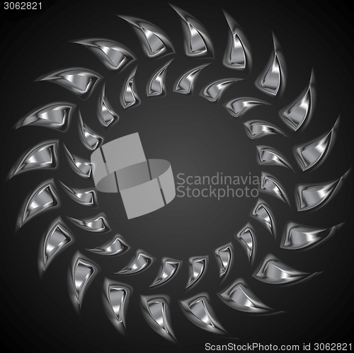 Image of Abstract metal shape logo background