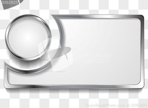 Image of Metal silver frame background