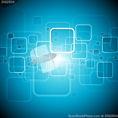 Image of Abstract blue tech vector background