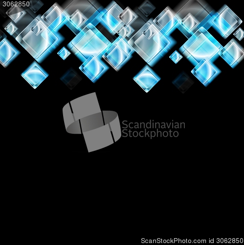 Image of Abstract glossy squares vector background