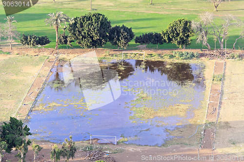 Image of Flooded soccer field