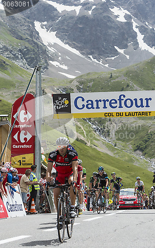 Image of The Cyclist Amael Moinard on Col du Lautaret - Tour de France 20