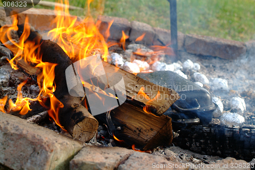 Image of camp fire