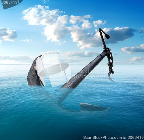 Image of Anchor in the sea