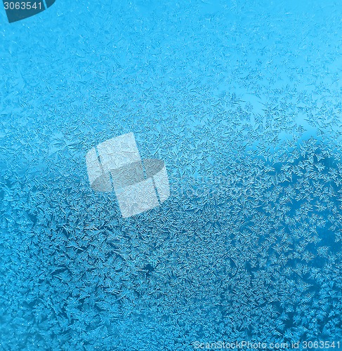 Image of Natural ice pattern on glass