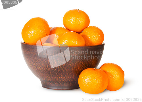 Image of Tangerines In A Ceramic Bowl