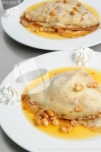 Image of peanuts pancake crepe dessert