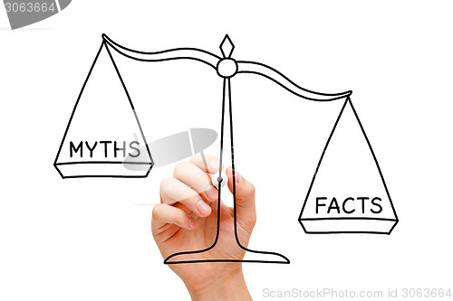 Image of Facts Myths Scale Concept