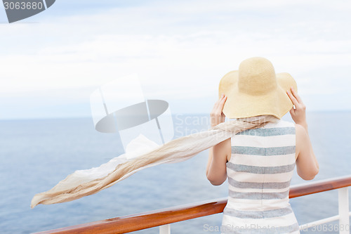 Image of woman at cruise ship