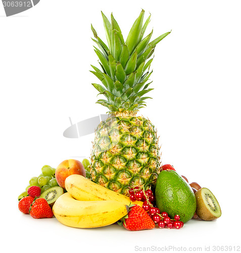 Image of Exotic fruits isolated on white