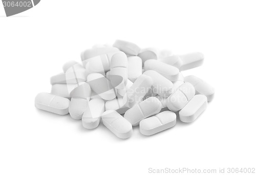 Image of pills on white background