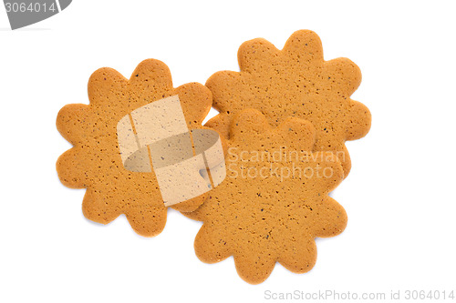 Image of Three classic sun-shaped cookies.