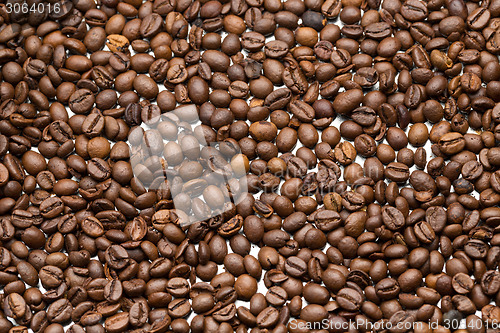 Image of Background of delicious freshly roasted coffee beans.