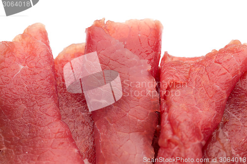 Image of Smoked meat slices.