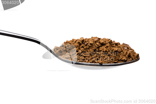 Image of instant coffee on a spoon