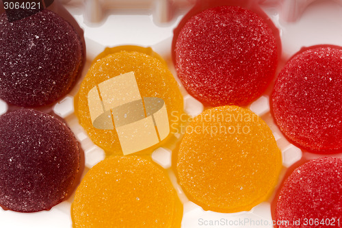 Image of Round jelly sprinkled with sugar