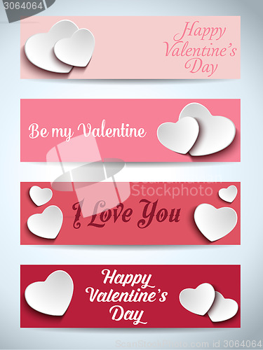 Image of Valentines Day Set of Four Web Banners