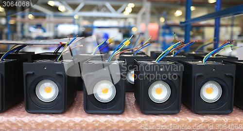 Image of  assembly of electronic equipment in manufacturing
