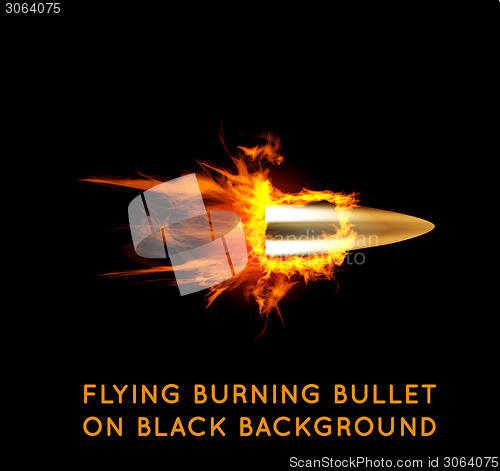 Image of Flying burning bullet