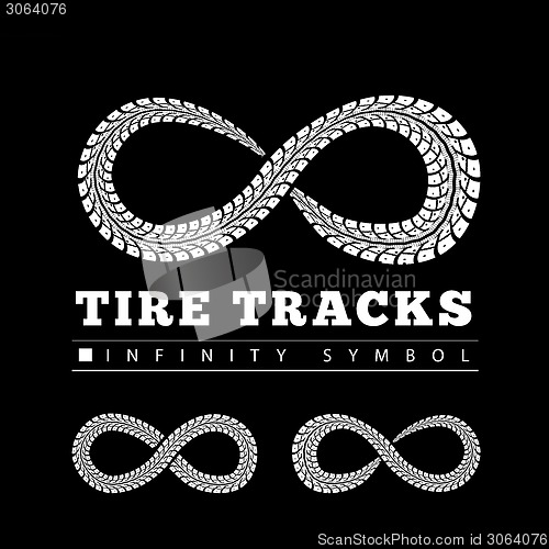 Image of Tire Tracks in Infinity Form