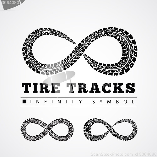 Image of Tire Tracks in Infinity Form