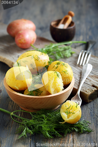 Image of Potatoes with butter and dill.