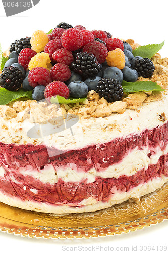 Image of Berry Semifreddo - Italian dessert.