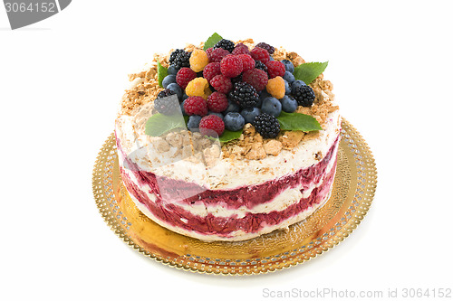 Image of Italian dessert with summer berries.