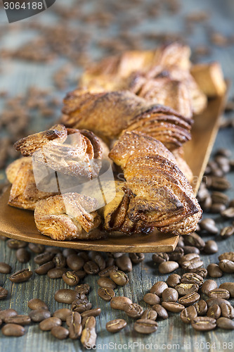 Image of Puff pastry with cinnamon.