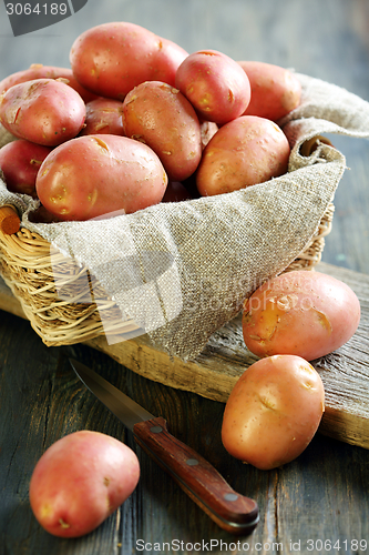 Image of New potatoes in a basket.
