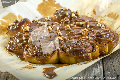 Image of Pumpkin buns with salted caramel.