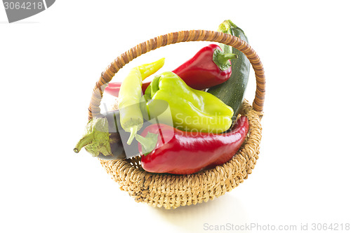 Image of Vegetables in the basket.