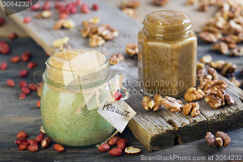 Image of Homemade peanut and walnut butter.