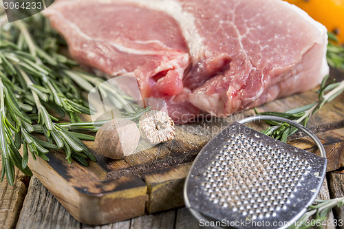 Image of Rosemary, pork and nutmeg.