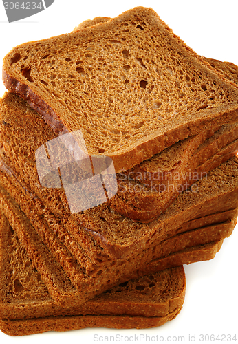 Image of Rye toast bread closeup.