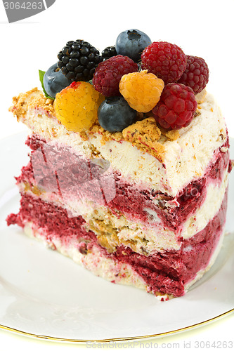 Image of Summer dessert with berries.