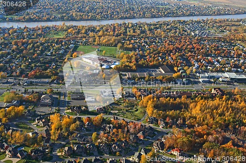 Image of Aerial view of a suburban neighborhood
