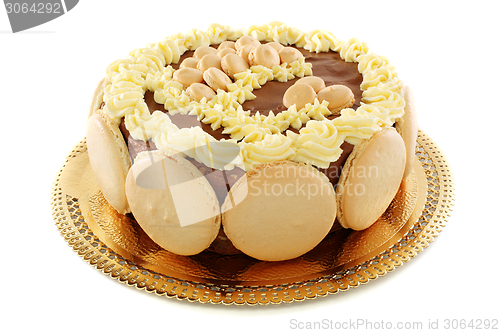 Image of Chocolate cake with meringue.