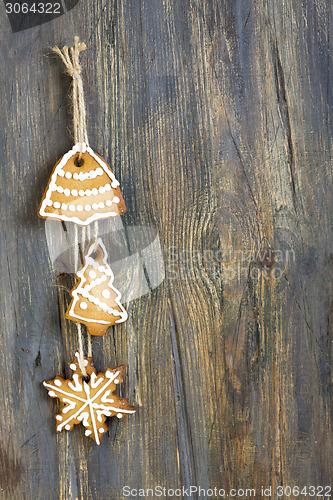 Image of Gingerbread cookies with icing.