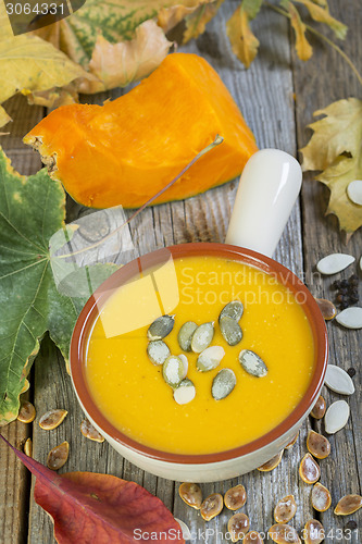 Image of Traditional pumpkin soup.