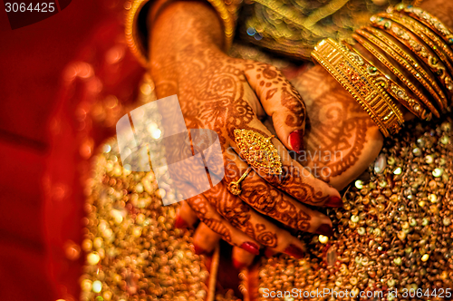 Image of Henna on brides hands