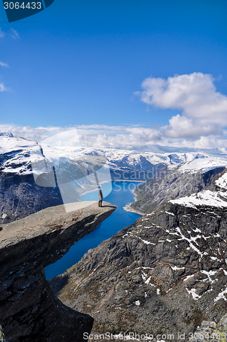 Image of Hiker on Trolltunga, Norway