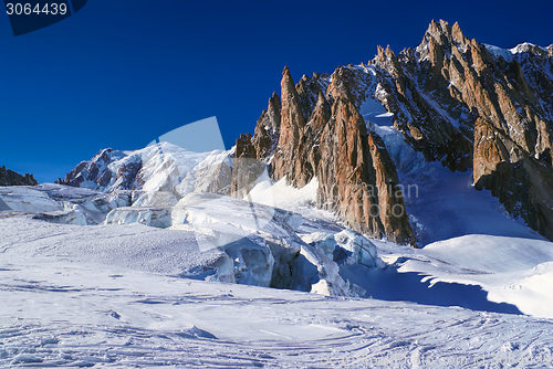 Image of Snowy plain in Vallee Blanche