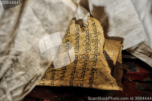 Image of ancient buddhist texts