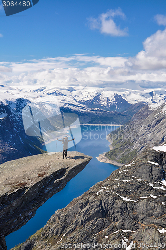 Image of Hiker on Trolltunga, Norway